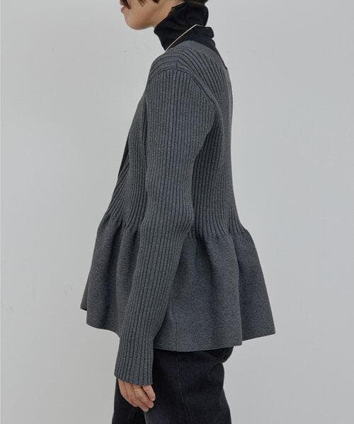 美品 24AW GALLARDAGALANTE ペプラム2WAYカーデ