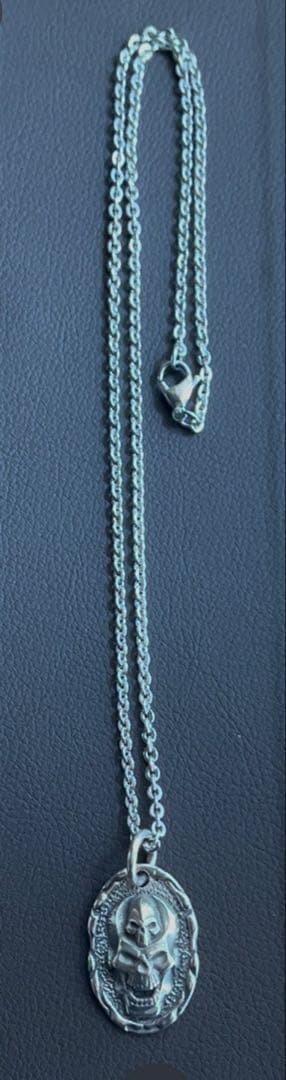 【新品未使用品】スカルネックレス　シルバー925刻印入り　アンティーク