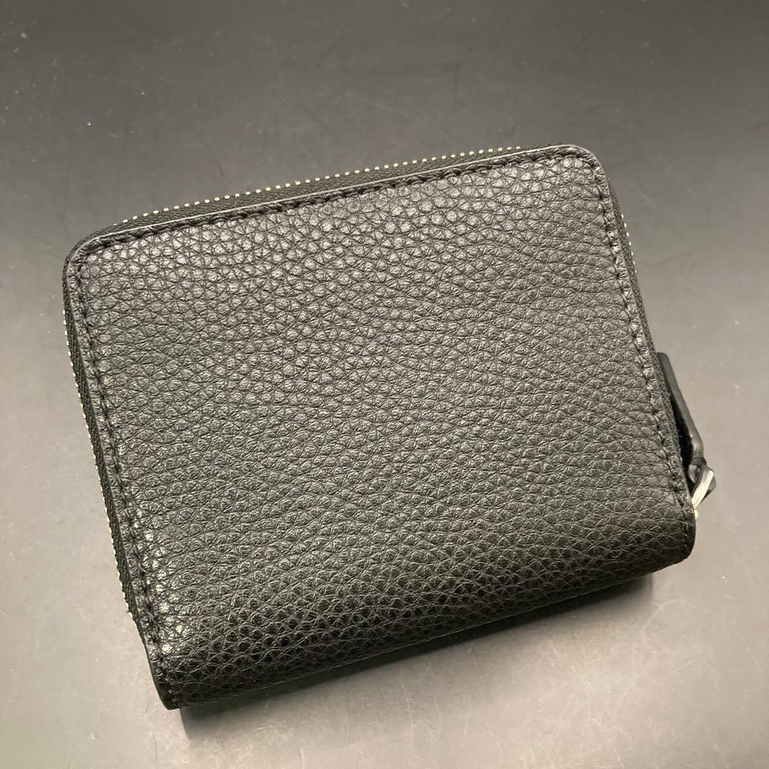 即決 MARC JACOBS マークジェイコブス 二つ折り財布 ブラック
