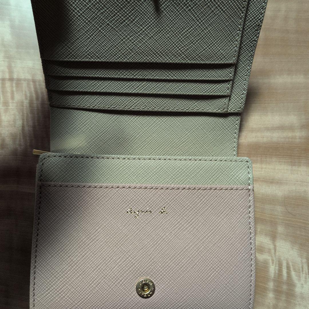 【未使用】アニエスベー agnes b.　ウォレット　レザー　二つ折り財布