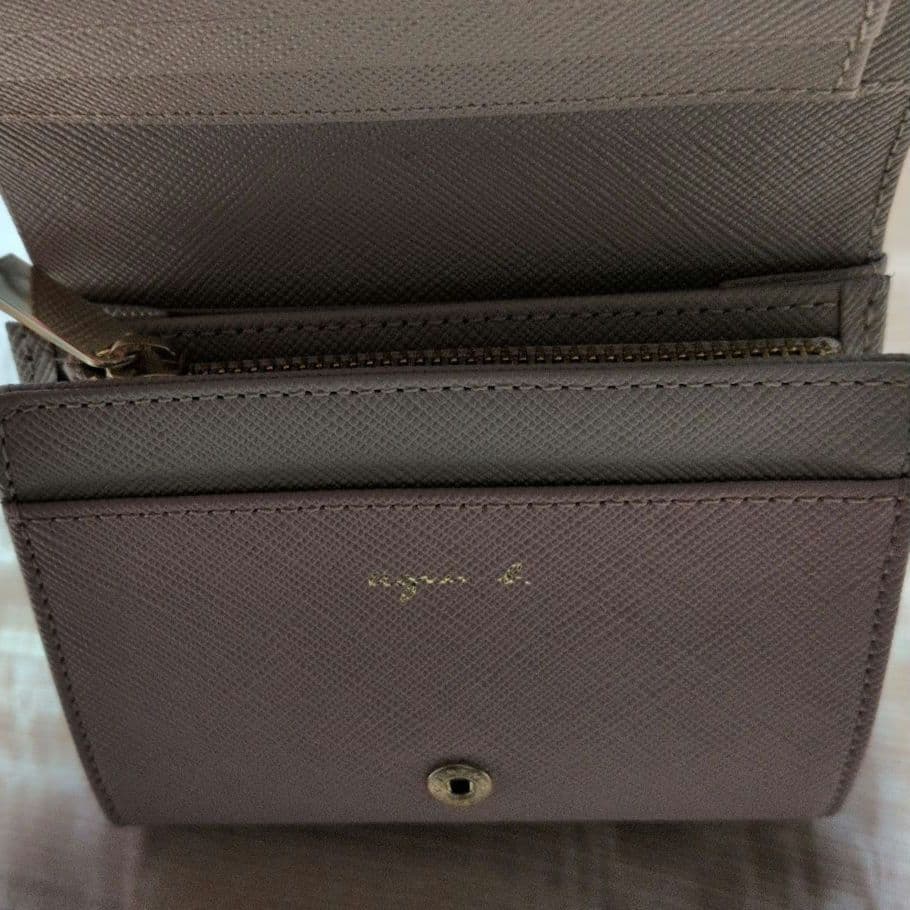 【未使用】アニエスベー agnes b.　ウォレット　レザー　二つ折り財布