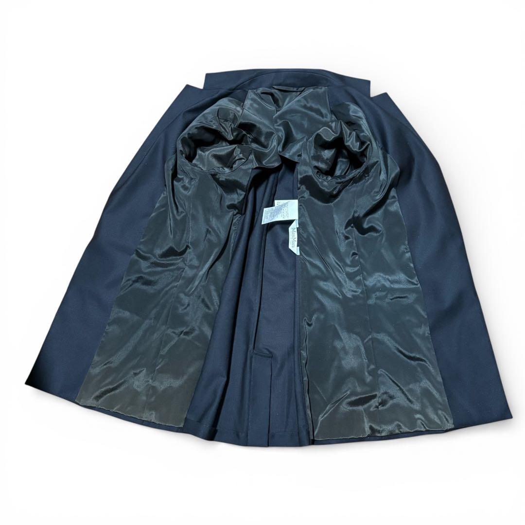 【MaxMara 白タグ】ウール シルク テーラードジャケット 42 L相当