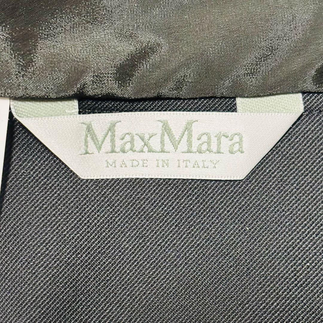 【MaxMara 白タグ】ウール シルク テーラードジャケット 42 L相当