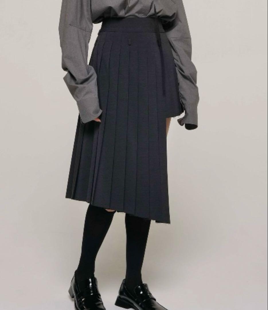 josemoon SCREW PLEATS SKIRT グレー