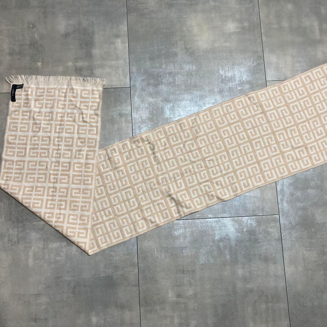ジバンシー GIVENCHY マフラー ストール 総柄 ベージュ モノグラム