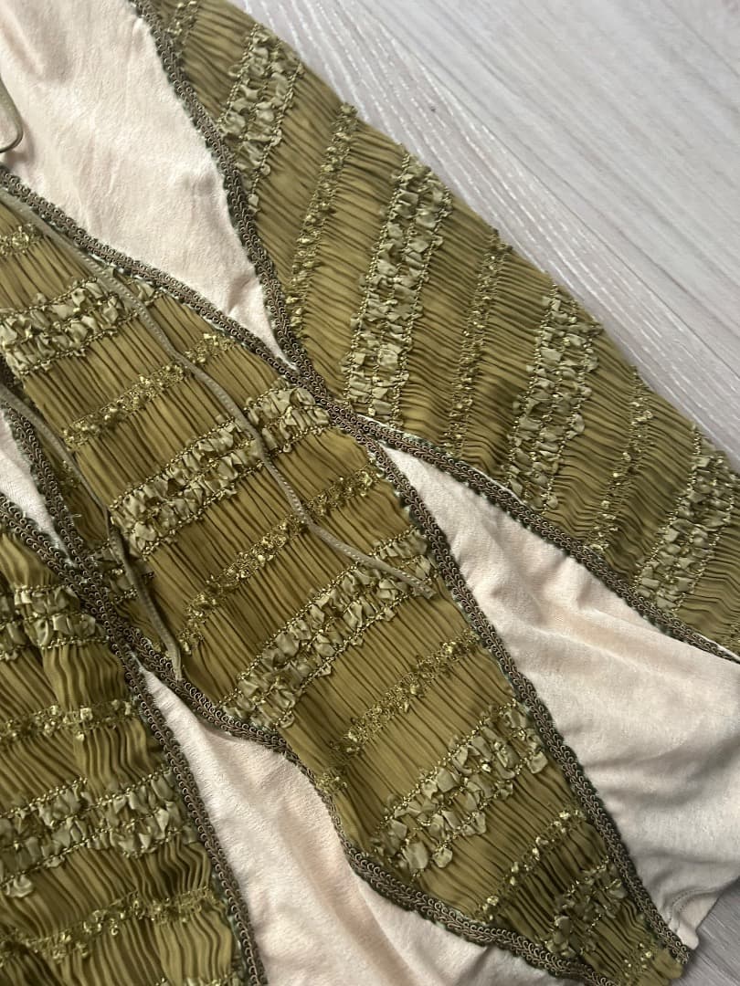 希少 ozz angelo 刺繍フレアワンピース