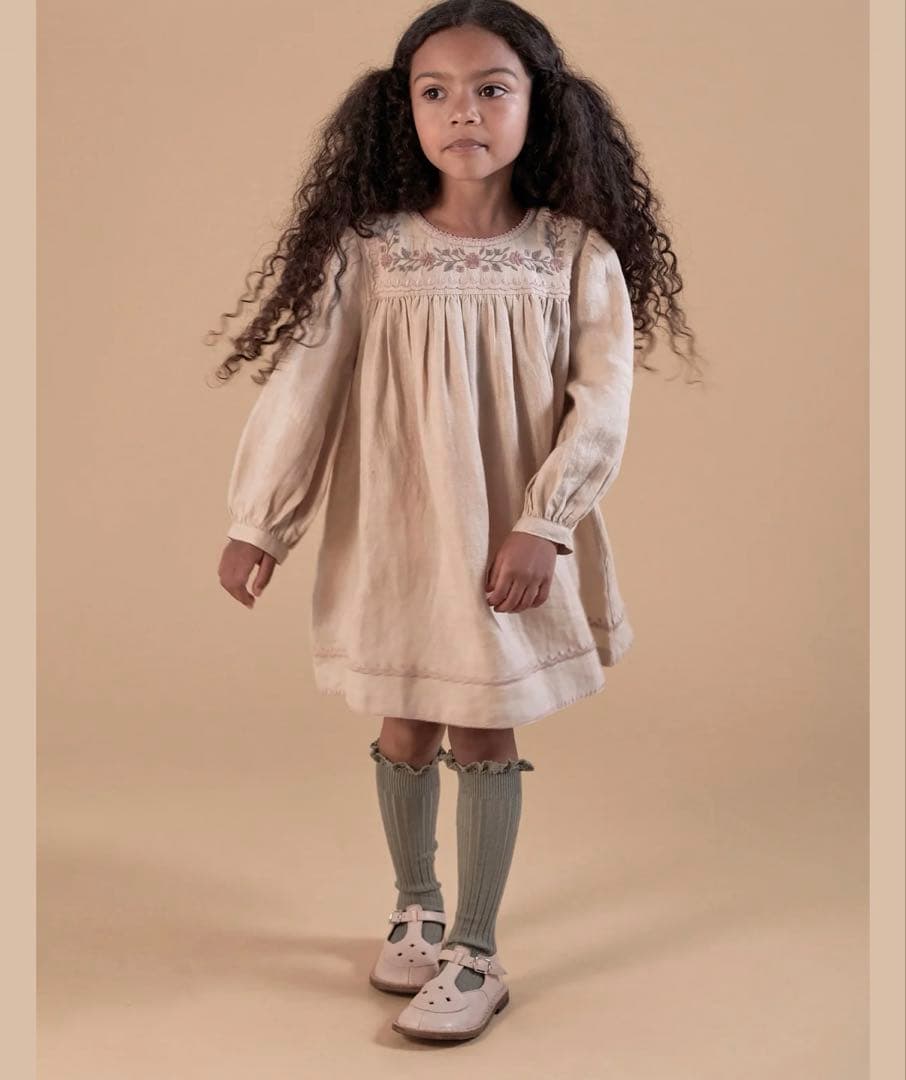 ワンピース Apolina seline dress 2-3y biscuit