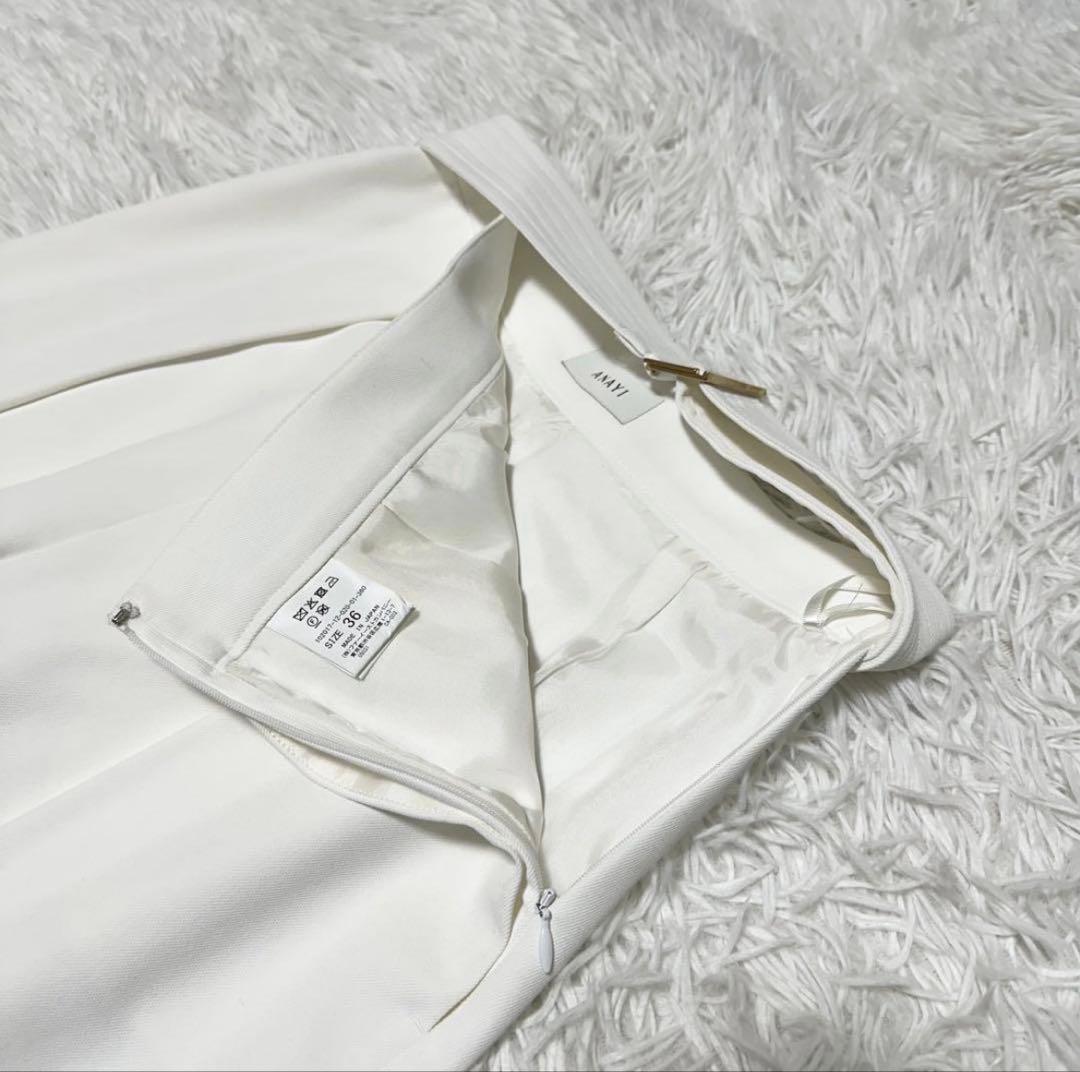 ANAYIドライツイルキュロットパンツ ホワイト 36 美品