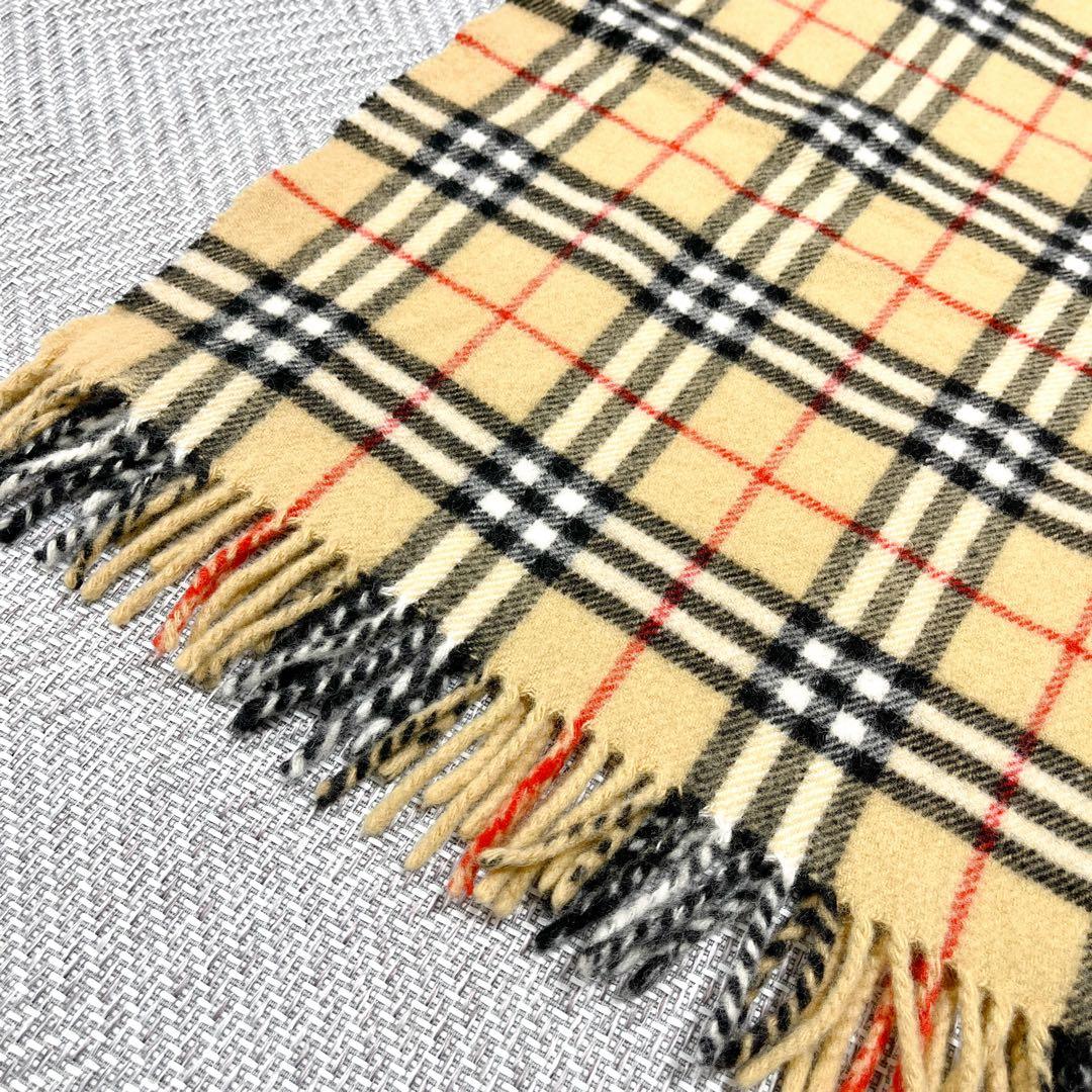 美品✨️ バーバリー マフラー ブランケット 大判 ノバチェック ロゴ刺繍