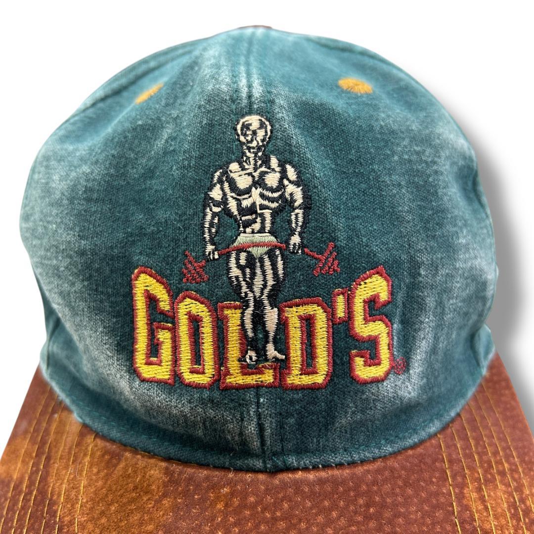 c*o様 ゴールドジム　ヴィンテージ　キャップ　古着　グリーン　ブラウン　FRE