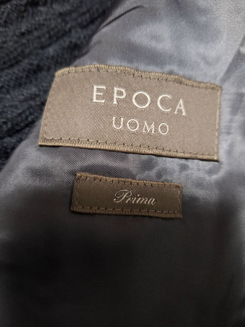 EPOCA UOMO リアルファー ラビット 切り替えニット ジャケット