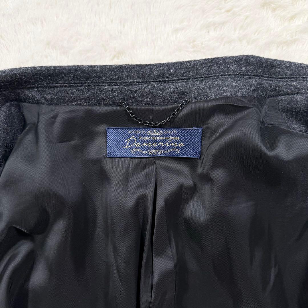 【美品】ナノユニバースx Damerino テーラードジャケット　XL ウール混