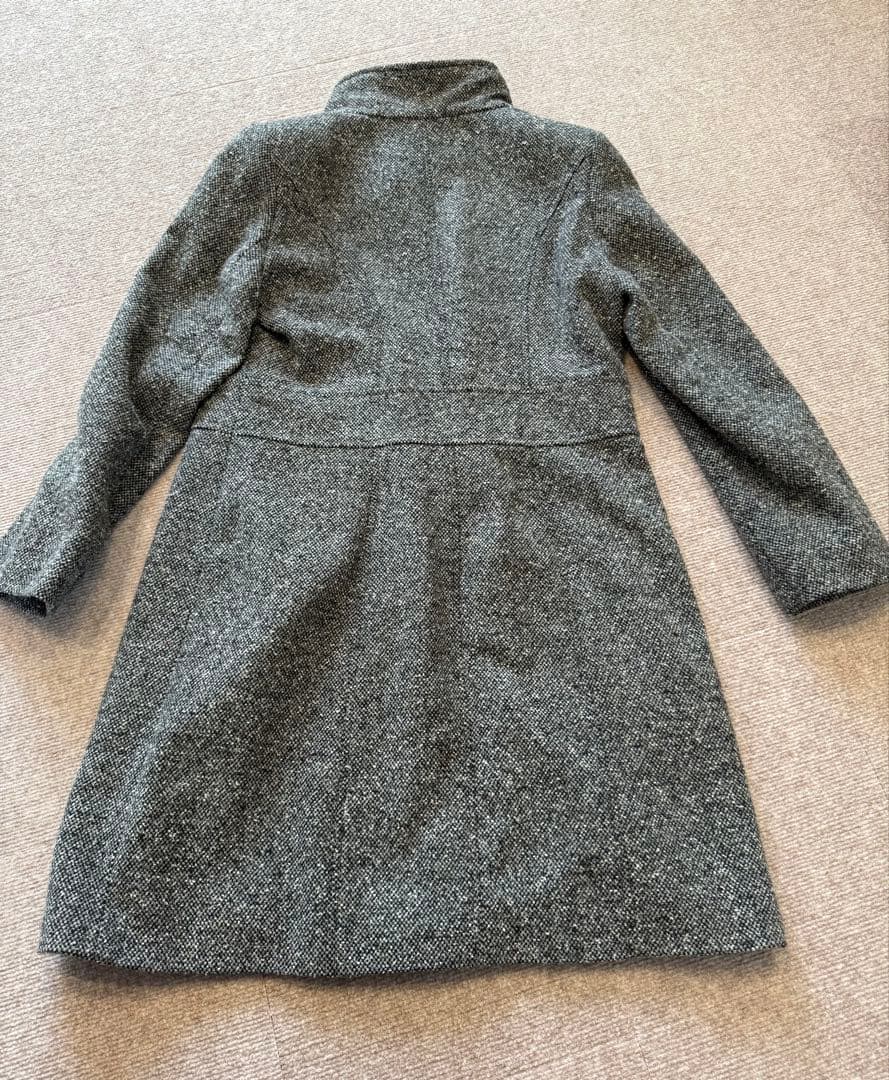 LAURA ASHLEY グレー ツイードロングコート
