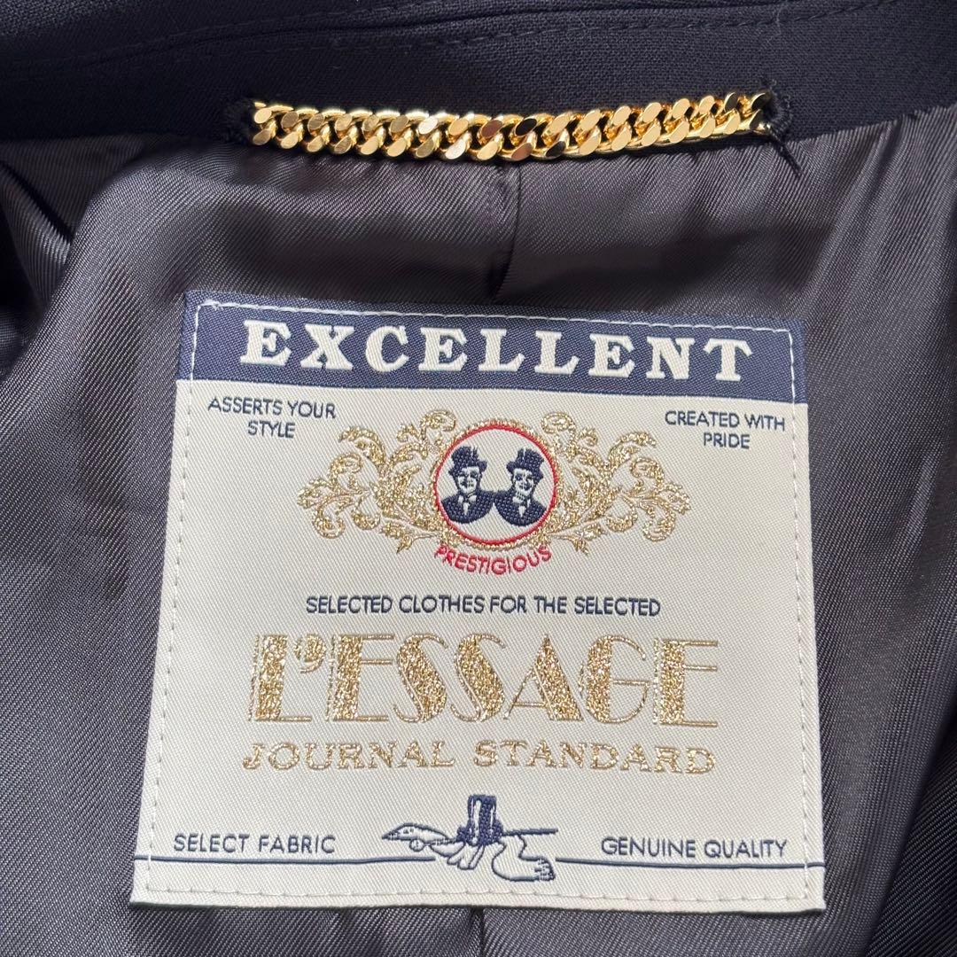 ジャーナルスタンダード レサージュ ノーカラー ダブルボタン ロングコート