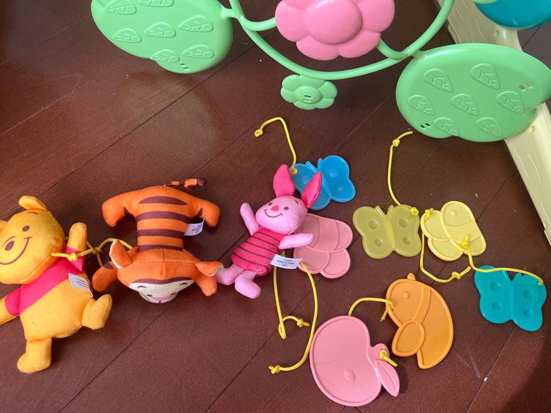 【美品】くまのプーさん えらべる回転6wayジムにへんしんメリー プーメリー