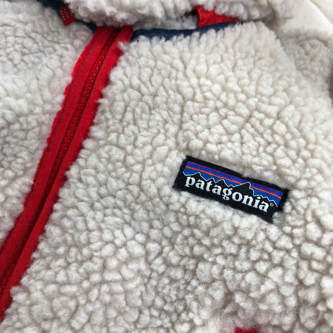 patagonia トリブルズ フーディ3-6M ネイビー/レッド
