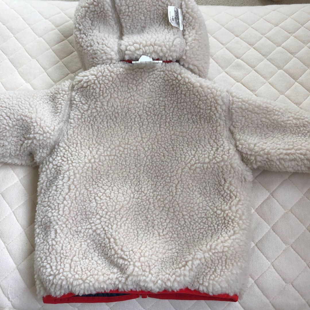 patagonia トリブルズ フーディ3-6M ネイビー/レッド