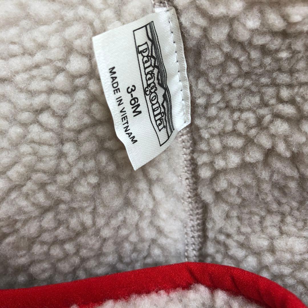 patagonia トリブルズ フーディ3-6M ネイビー/レッド