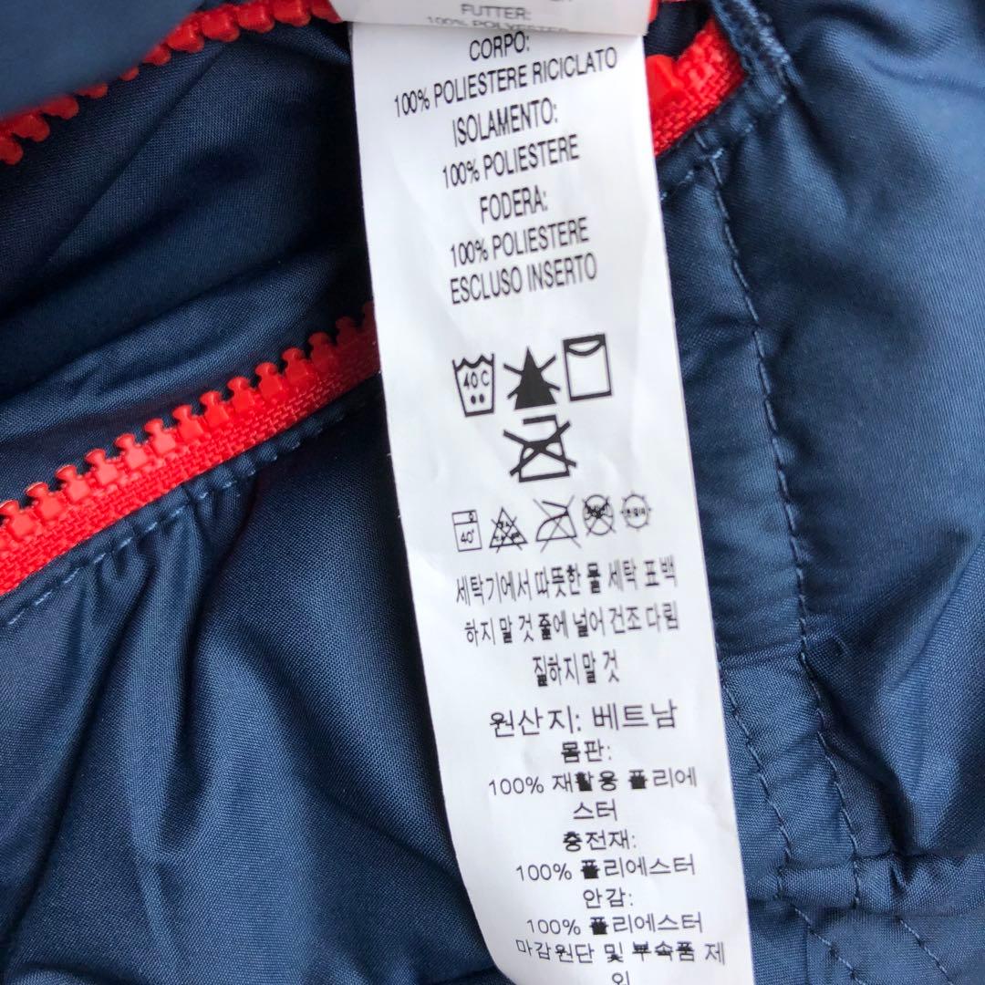 patagonia トリブルズ フーディ3-6M ネイビー/レッド