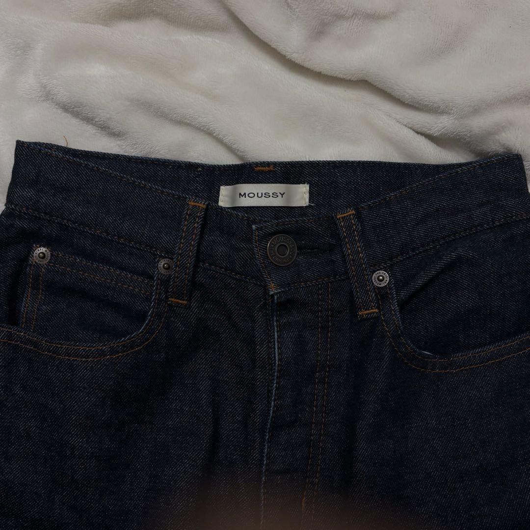 【そら】美品moussy MVSフレアデニムパンツワンウォッシュ24インチ