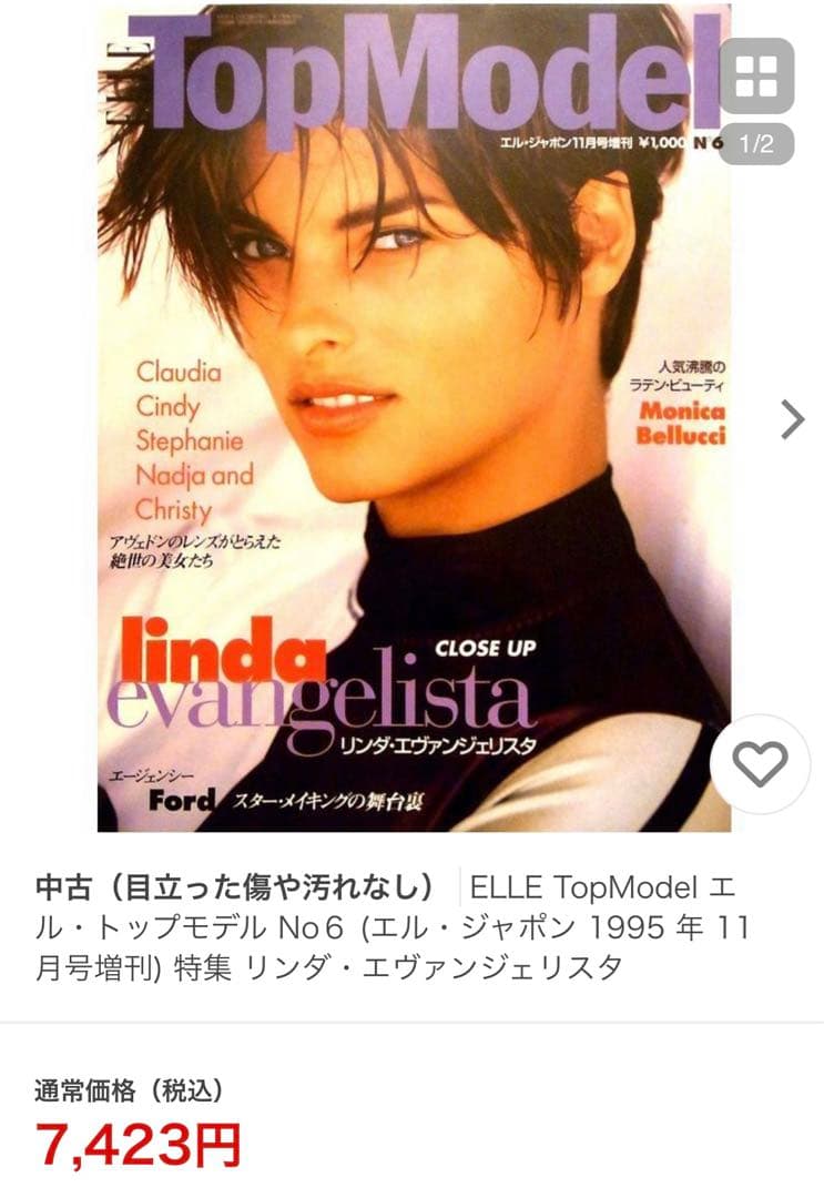 Top Model エル•ジャポン　No.6 リンダ•エバンジェリスタ