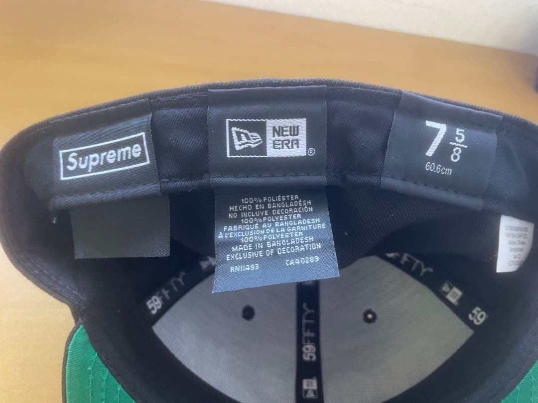SUPREME 59FIFTY ブラックキャップ 7 5/8