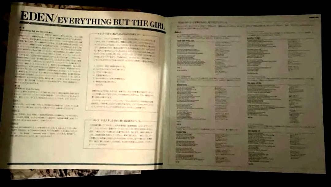 国内盤／帯付 EVERYTHING BUT THE GIRL/ EDEN