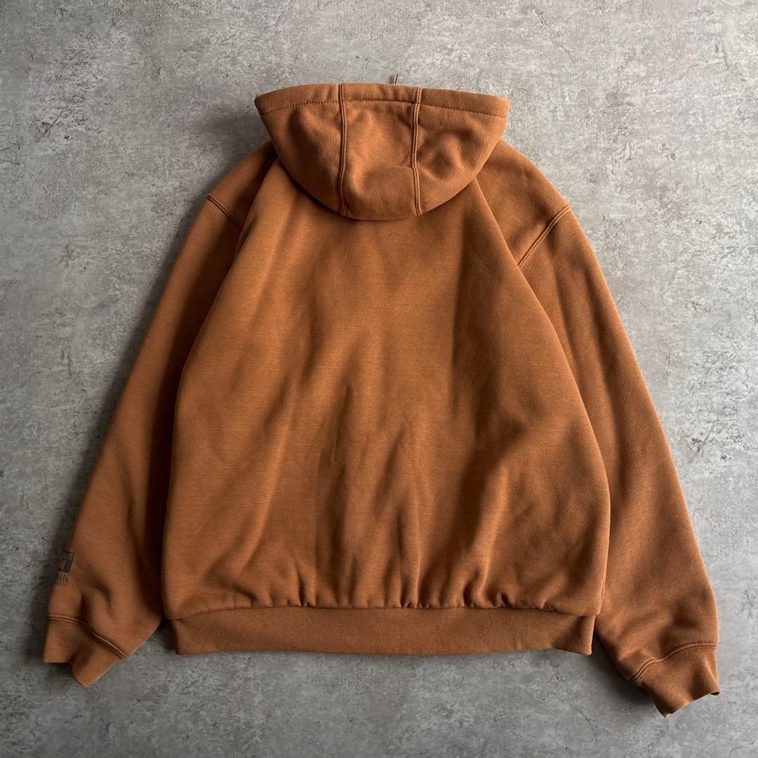 美品■carhartt 【S】アクティブジャケット スウェット ブラウン Y2K