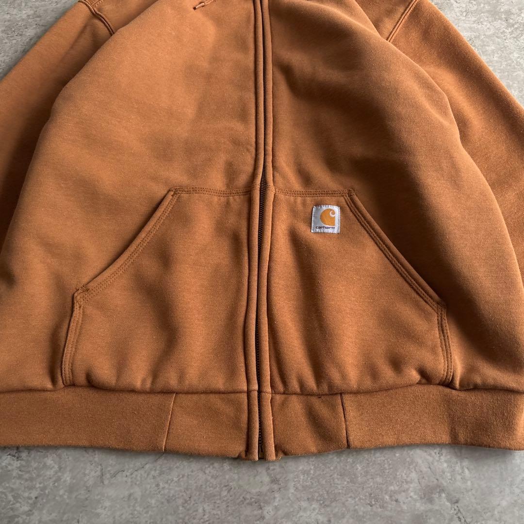 美品■carhartt 【S】アクティブジャケット スウェット ブラウン Y2K