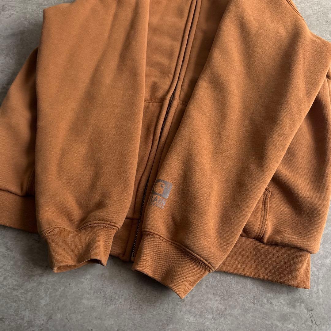 美品■carhartt 【S】アクティブジャケット スウェット ブラウン Y2K