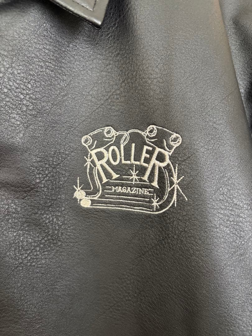 ROLLER MAGAZINE フェイクレザーコーチジャケット M中古