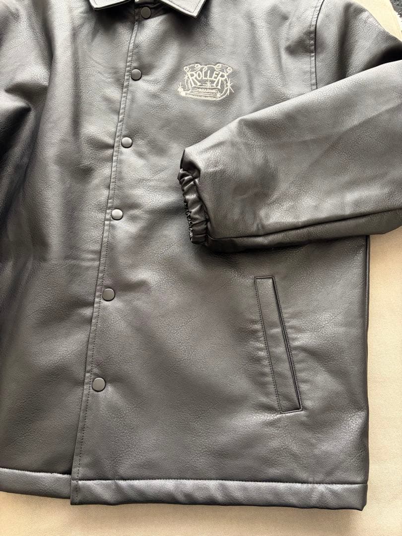 ROLLER MAGAZINE フェイクレザーコーチジャケット M中古