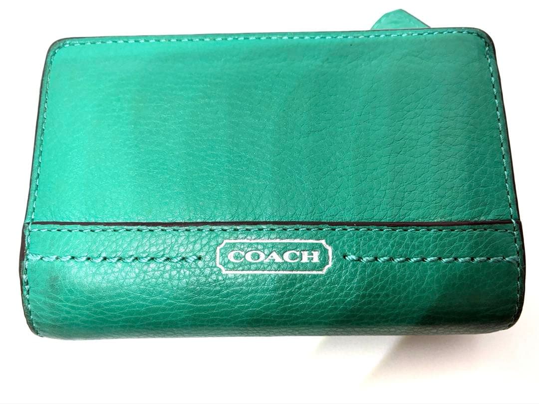 【美品・希少カラー】COACH コーチ 二つ折り財布 ミディアム財布