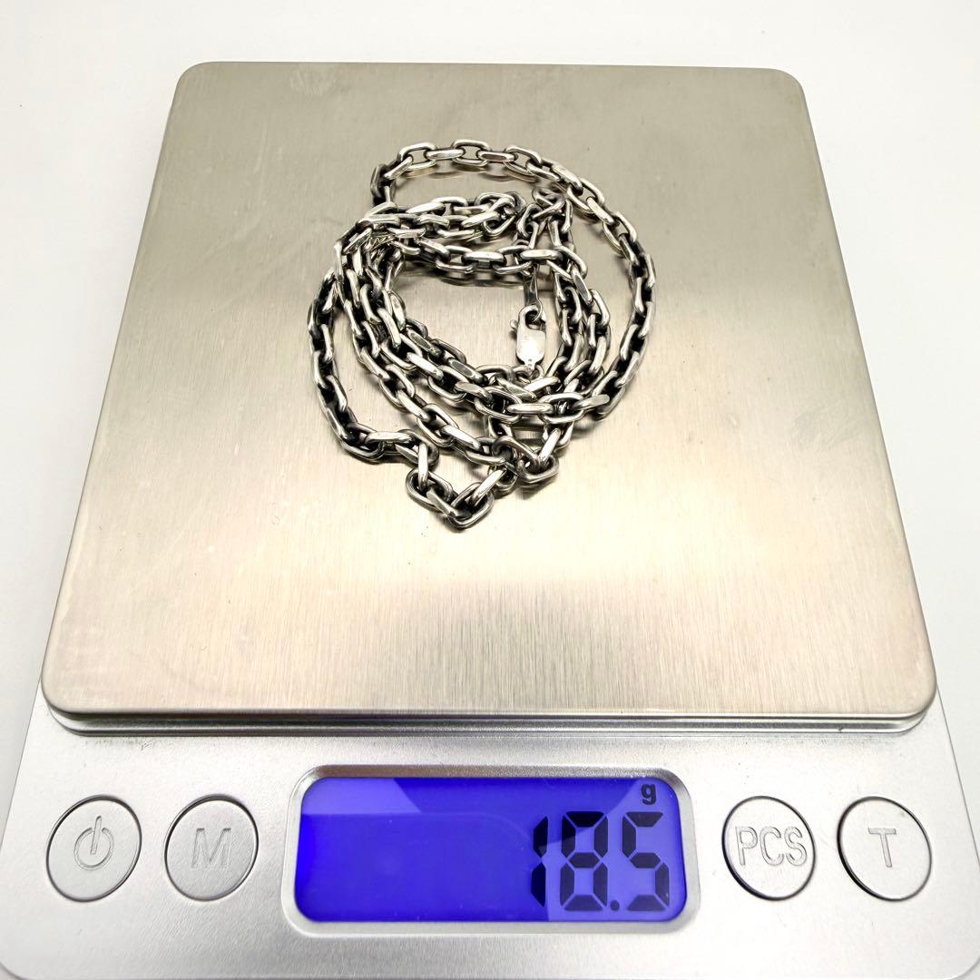 ●【美品】SILVER925 アズキチェーン 3.7mm幅 50cm