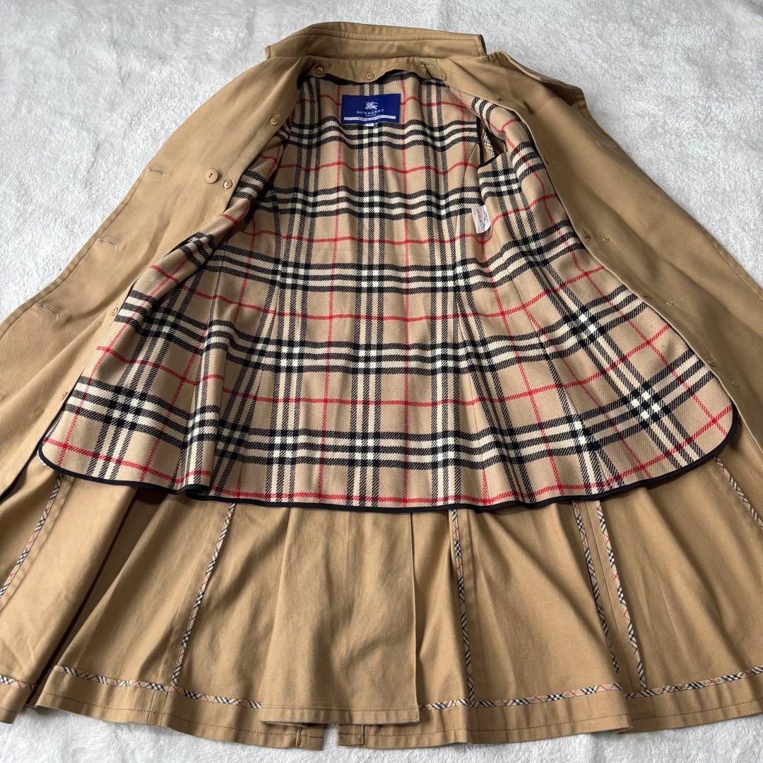 バーバリー ブルーレーベル トレンチコート ライナー M ノバチェック ベージュ