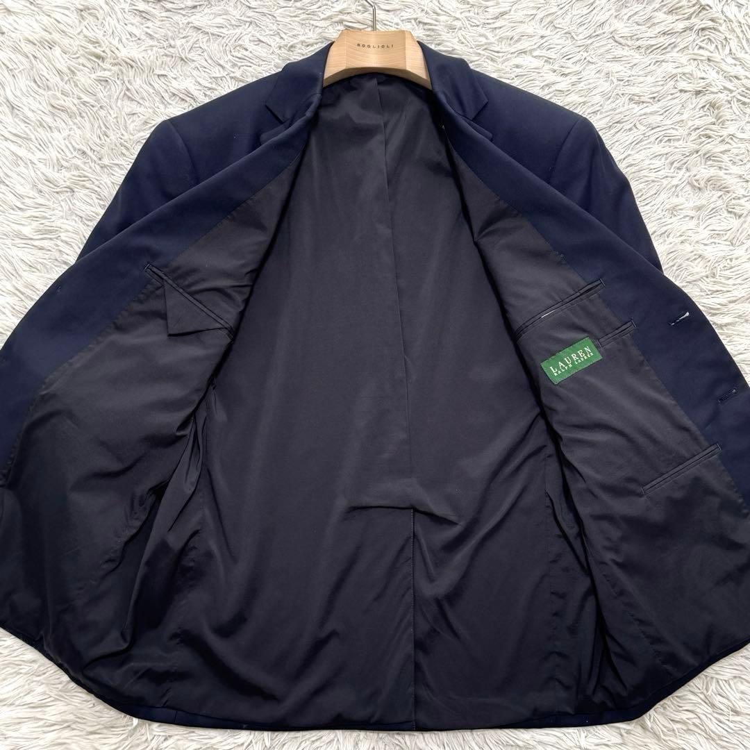 希少2XL ラルフローレン ヘルメットボタン 紺ブレ ブレザー 金ボタン 濃紺