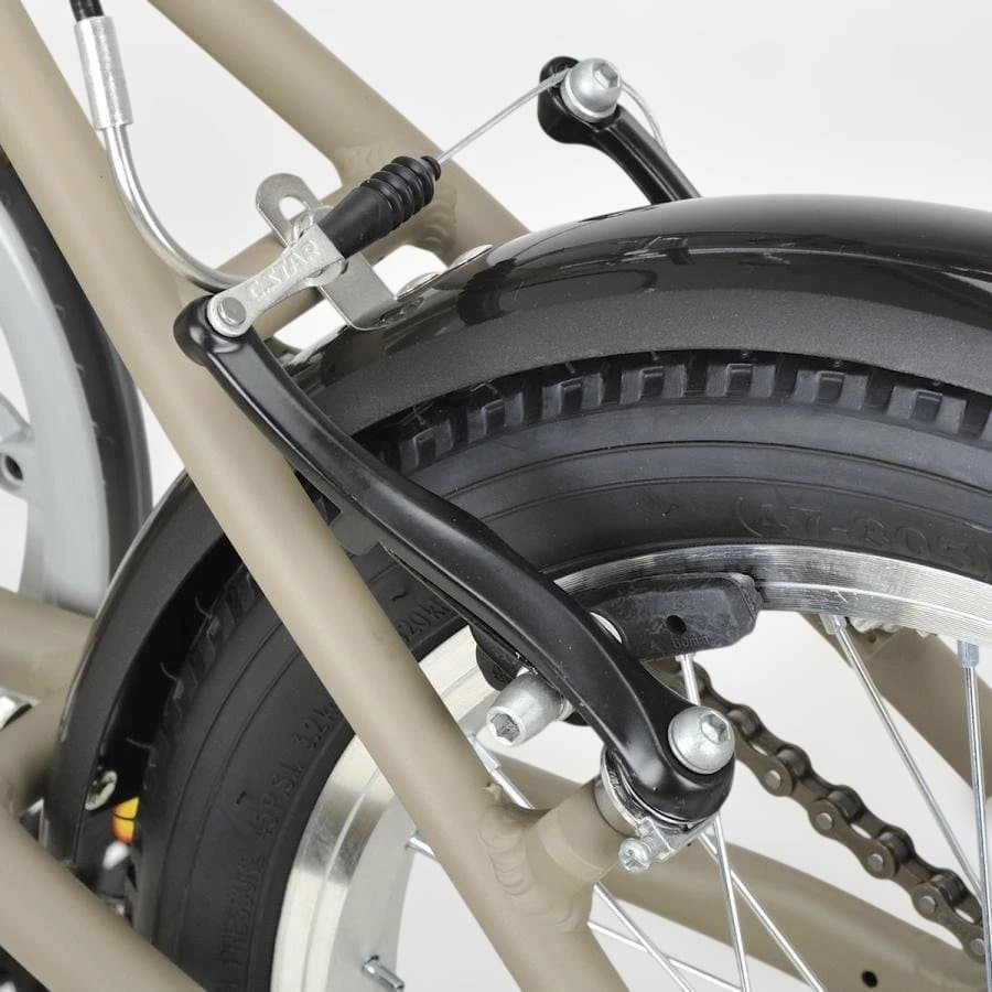 新品　16インチ 折り畳み自転車 アルミ AL-FDB161 カーキ モンテ