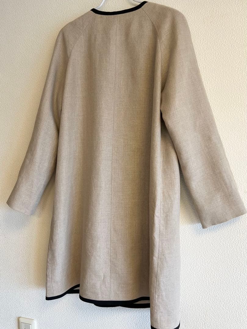 ✼美品✼ イエナ リネン パイピング シンプル ノーカラーコート 春コート
