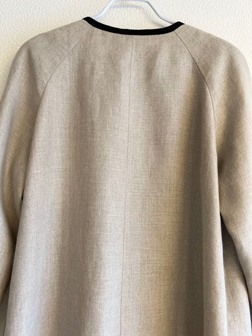 ✼美品✼ イエナ リネン パイピング シンプル ノーカラーコート 春コート