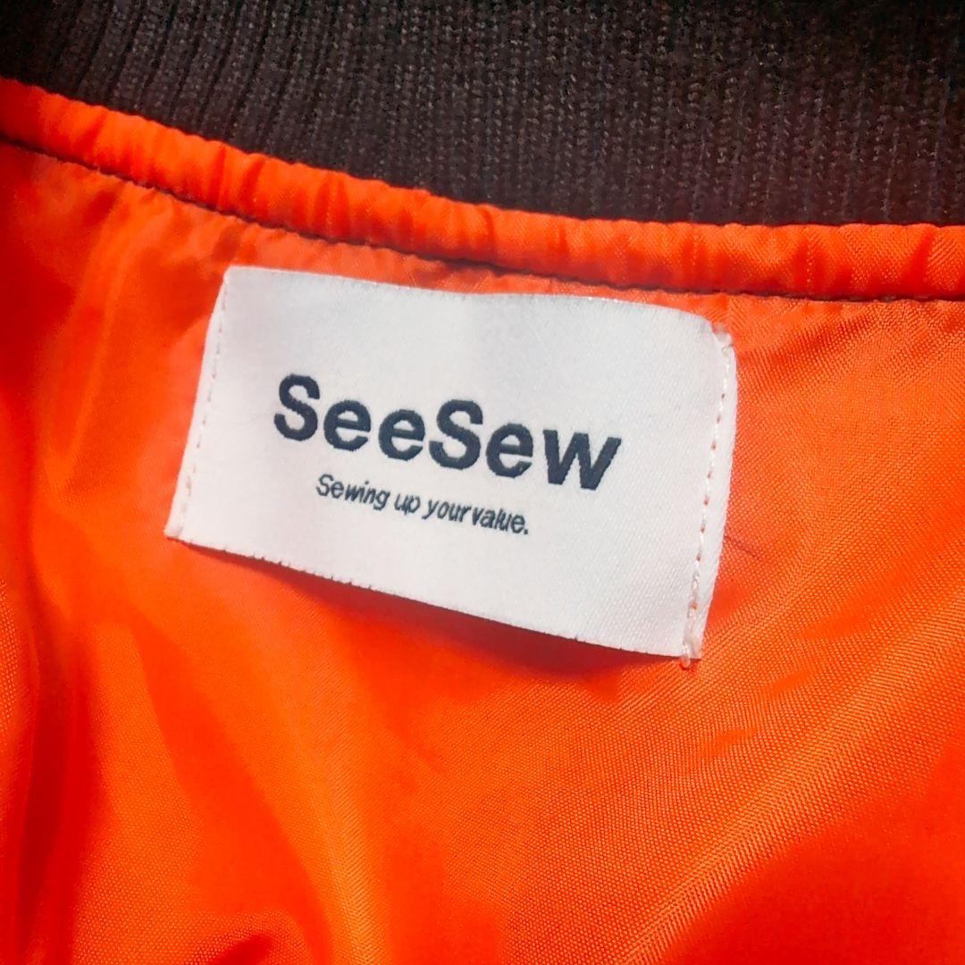 SeeSew シーソー【M】オーバースペックMA-1　黒