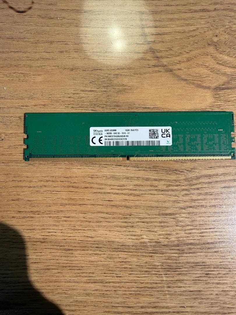 超美品 SK hynix DDR5-5600 16GB メモリ 1枚