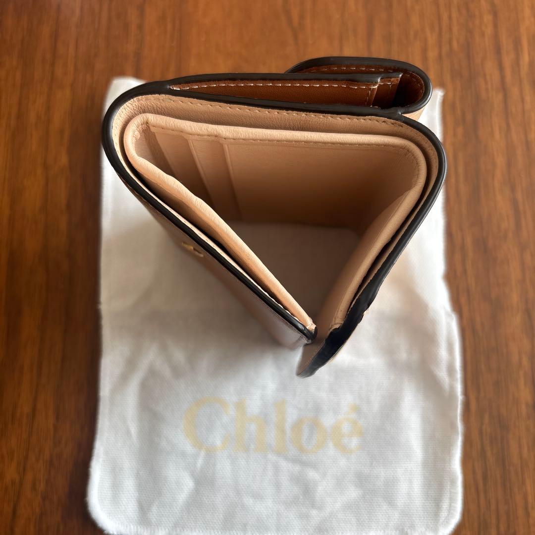 Chloé 三つ折り財布 ベージュ/ブラウン