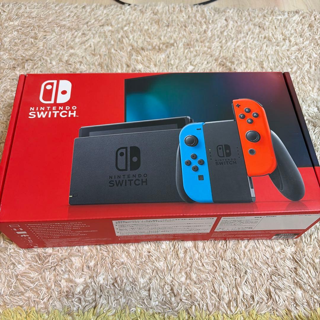 【美品】Nintendo Switch 本体 元箱付き　Joy-Conなし