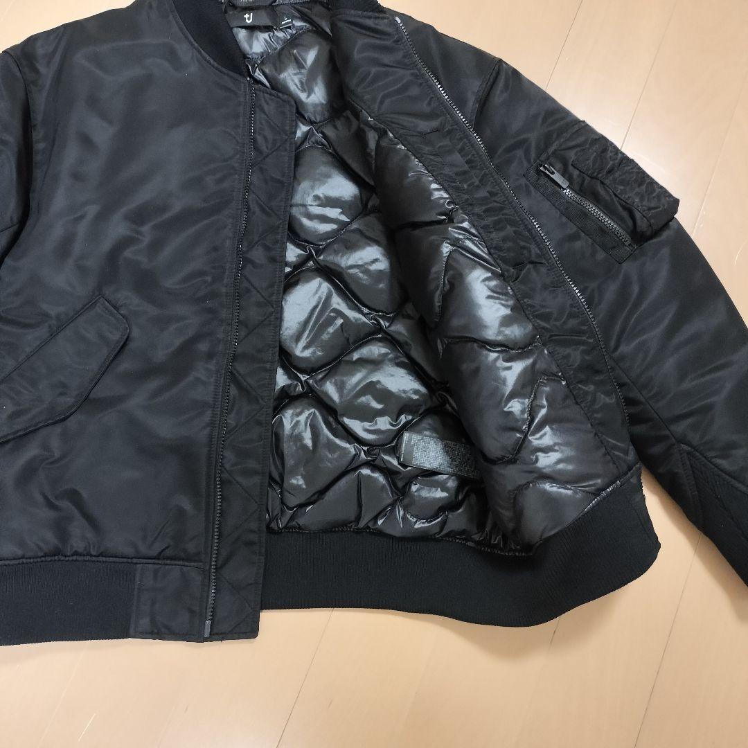 UNIQLO +J ブラック L ハイブリッドダウン オーバーサイズ MA-1