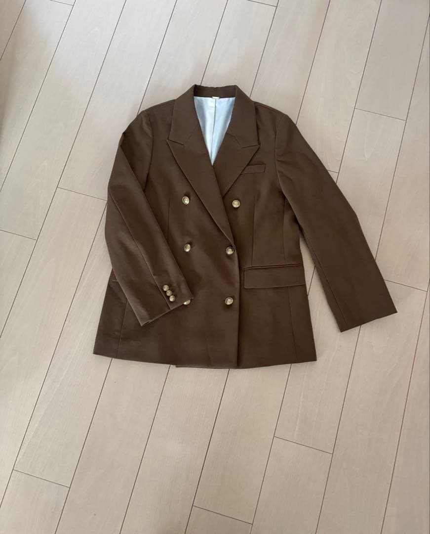 Mila Owenテーラードジャケット 金釦ダブルブレストロングブレザー