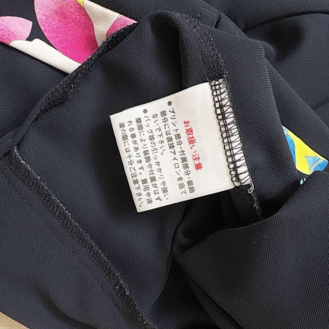 ［美品 上質]レオナール スポーツ 半袖ポロシャツ 38 花柄 ロゴ入り