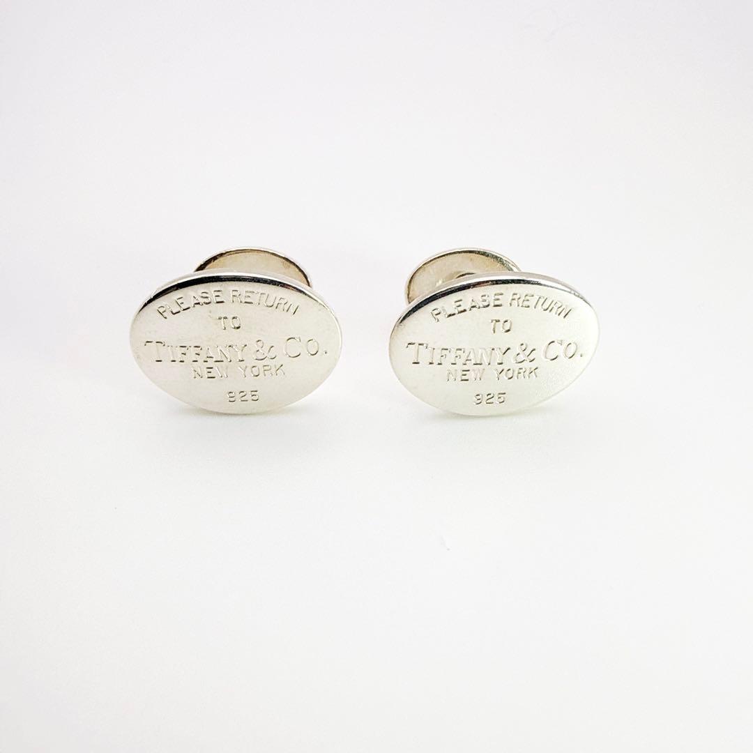 3006-17 保存箱付き✨Tiffany リターントゥ　オーバル　カフス