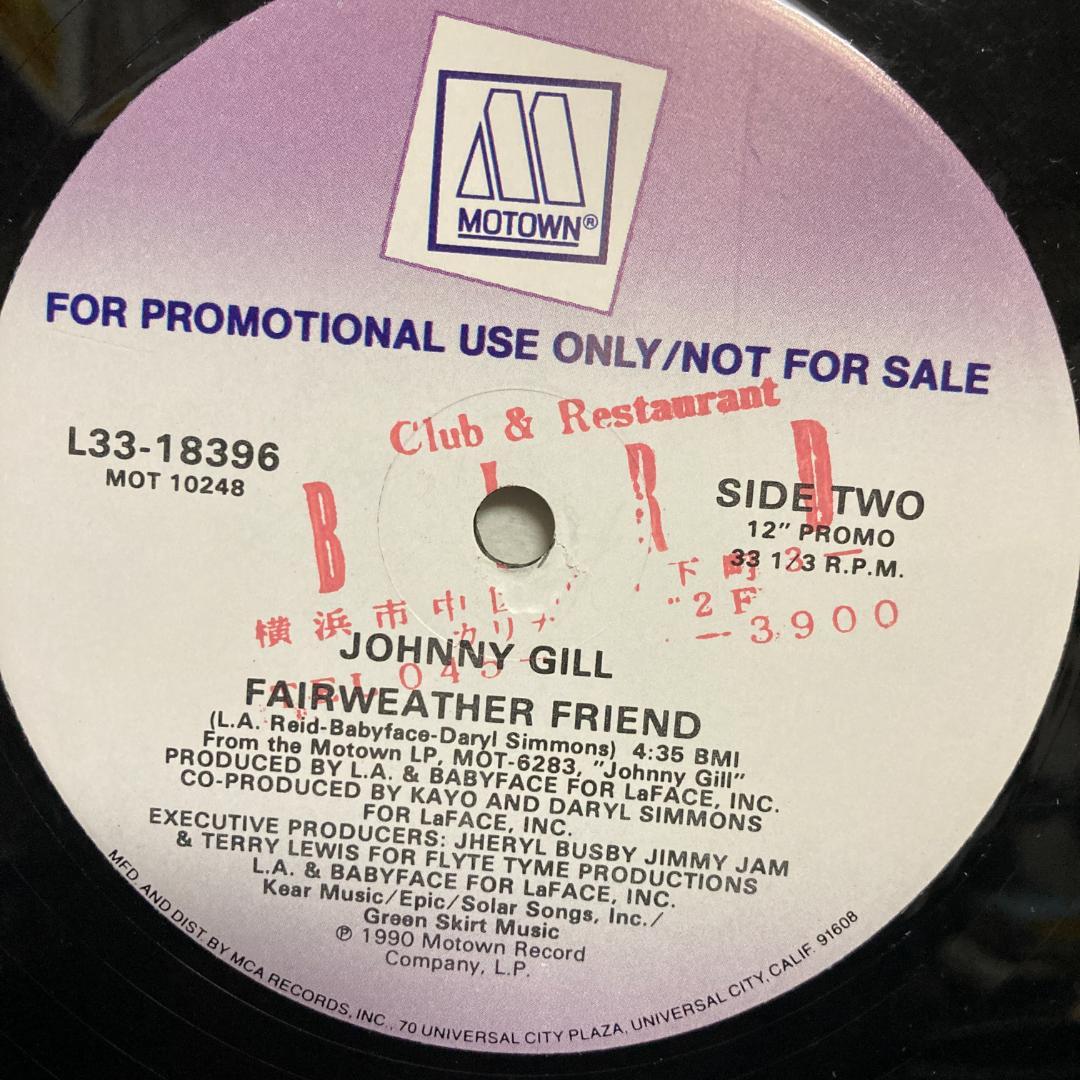 洋楽 Johnny Gill/\"Fairweather Friend\" 12' US