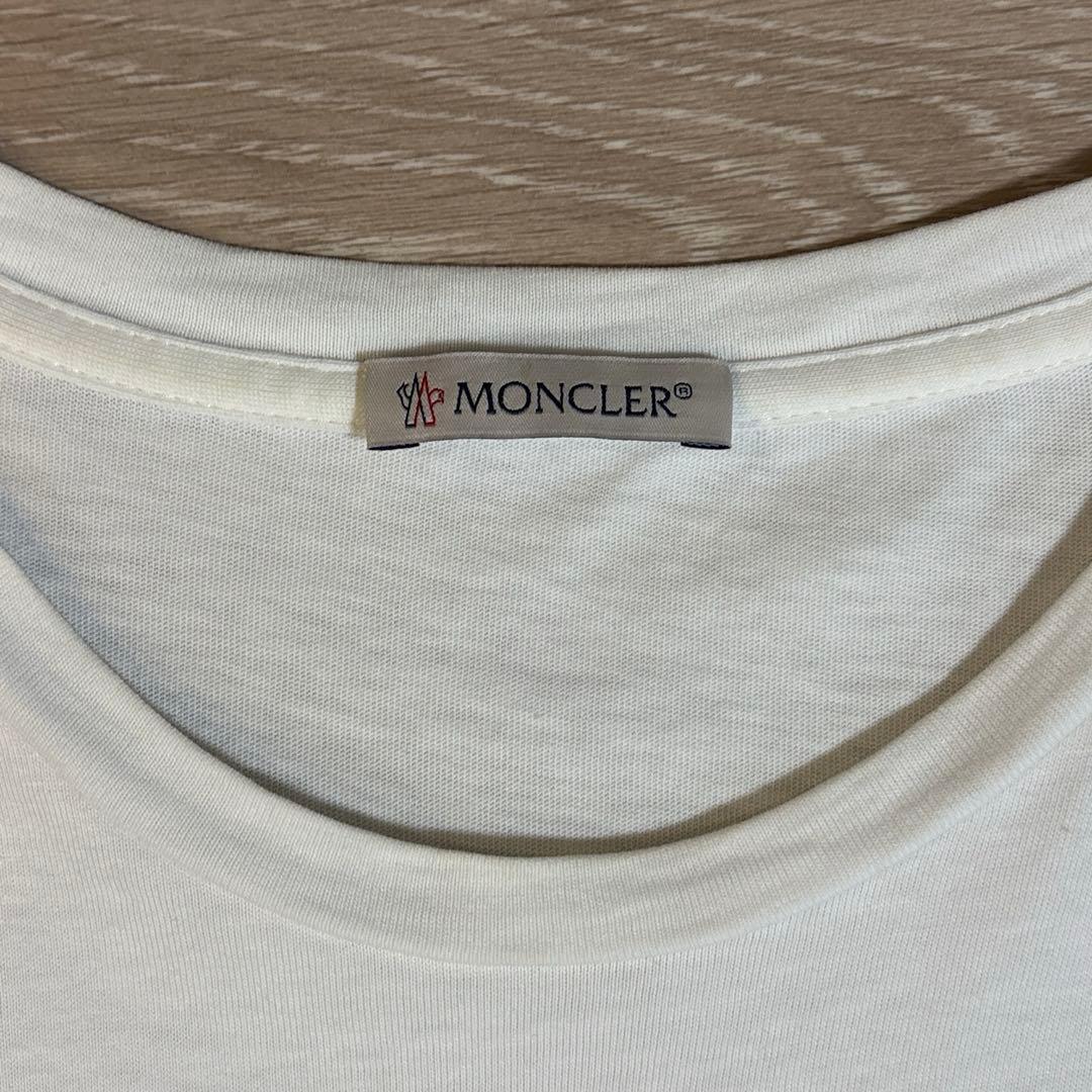 MONCLER ロゴ Tシャツ ホワイト ゴールド Sサイズ