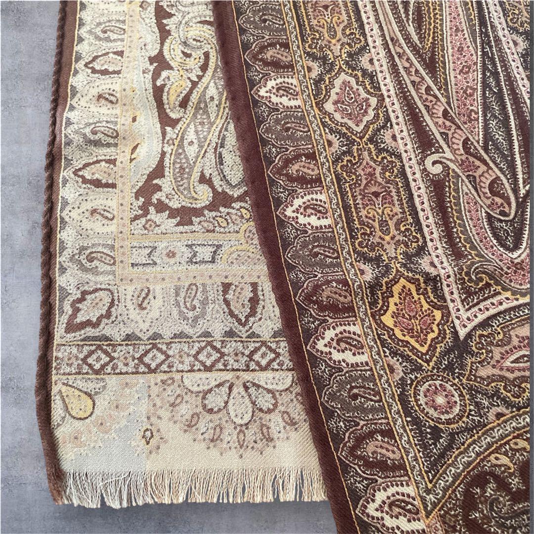 ☆極美品☆ETRO エトロ　ストール マフラー　シルク混　ペイズリー　イタリア製